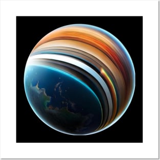 Marble Planets of the  Solar System Posters and Art